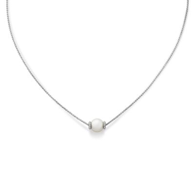 Beaded Cultured Pearl Slider Necklace
