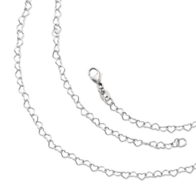 Delicate Connected Hearts Chain